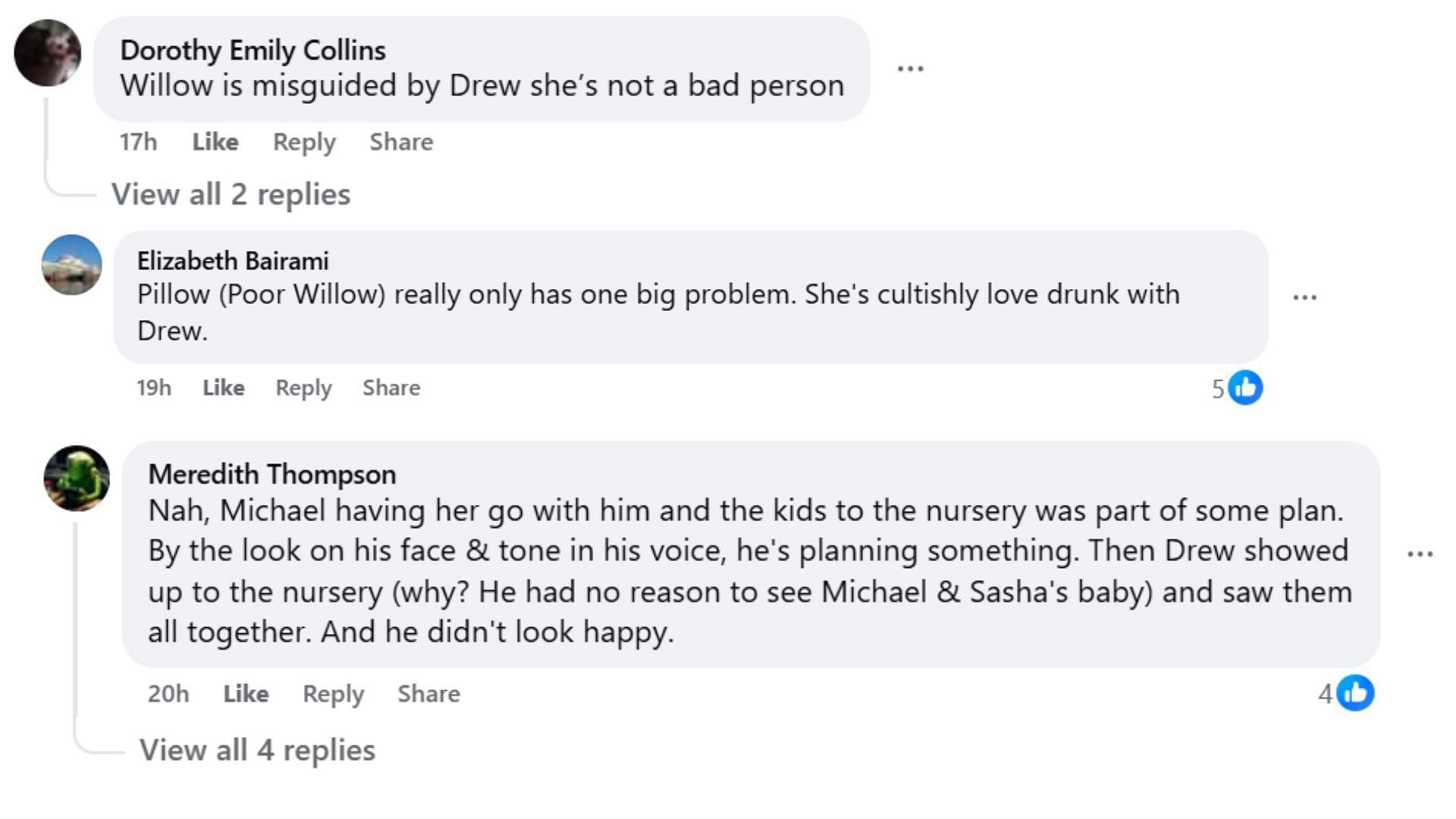 Comments by fans on the post (Image via Facebook/@Arielle Mansion)